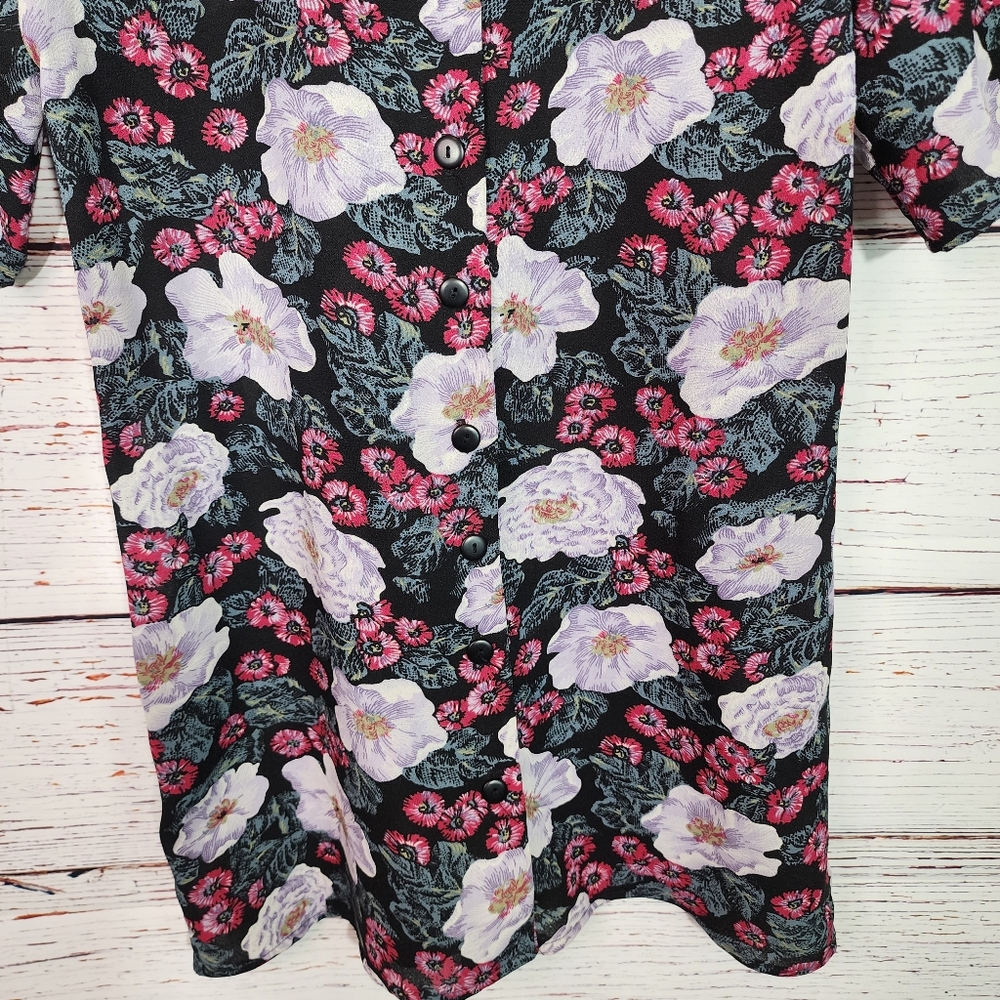 Vintage 80s Warren Z Shirt Dress - Picture 6 of 7